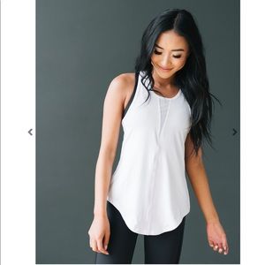 NWT Zyia White Effortless Tank - Long